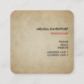 ヴィンテージクリスマスオールドワールドサンタクロース スクエア名刺 (裏面)