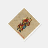 ヴィンテージクリスマスオールドワールドサンタクロース スタンダードカクテルナプキン (角)