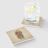 ヴィンテージクリスマスオールドワールドサンタクロース ストーンコースター (横)