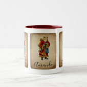 ヴィンテージクリスマスオールドワールドサンタクロース ツートーンマグカップ (中央)