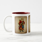 ヴィンテージクリスマスオールドワールドサンタクロース ツートーンマグカップ (左)