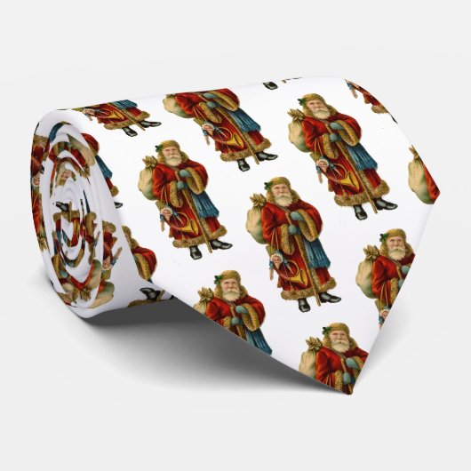 ヴィンテージクリスマスオールドワールドサンタクロース ネクタイ (ロール)