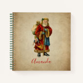 ヴィンテージクリスマスオールドワールドサンタクロース ノートブック (正面)