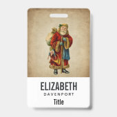 ヴィンテージクリスマスオールドワールドサンタクロース バッジ (裏面)