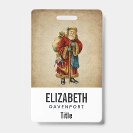 ヴィンテージクリスマスオールドワールドサンタクロース バッジ