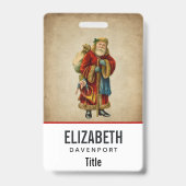 ヴィンテージクリスマスオールドワールドサンタクロース バッジ (裏面)