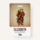 ヴィンテージクリスマスオールドワールドサンタクロース バッジ (裏面)