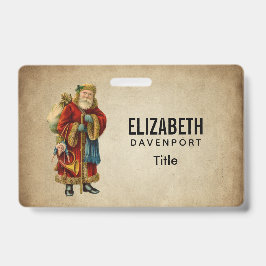 ヴィンテージクリスマスオールドワールドサンタクロース バッジ