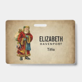 ヴィンテージクリスマスオールドワールドサンタクロース バッジ (裏面)