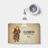 ヴィンテージクリスマスオールドワールドサンタクロース バッジ (伸縮クリップ付き付き表面)