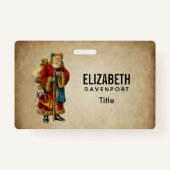 ヴィンテージクリスマスオールドワールドサンタクロース バッジ (正面)