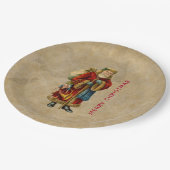 ヴィンテージクリスマスオールドワールドサンタクロース ペーパープレート (アングル)