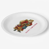 ヴィンテージクリスマスオールドワールドサンタクロース ペーパープレート (アングル)