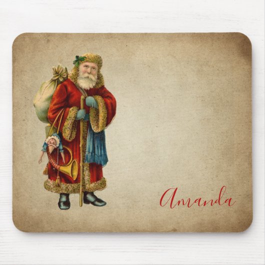 ヴィンテージクリスマスオールドワールドサンタクロース マウスパッド (正面)