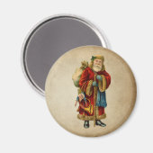 ヴィンテージクリスマスオールドワールドサンタクロース マグネット (正面/裏面)