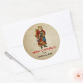 ヴィンテージクリスマスオールドワールドサンタクロース ラウンドシール (封筒)