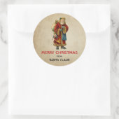 ヴィンテージクリスマスオールドワールドサンタクロース ラウンドシール (バッグ)