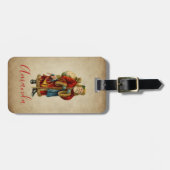 ヴィンテージクリスマスオールドワールドサンタクロース ラゲッジタグ (正面横)