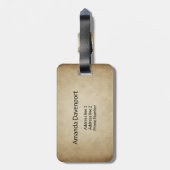 ヴィンテージクリスマスオールドワールドサンタクロース ラゲッジタグ (裏面縦)