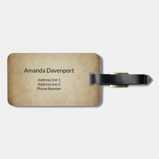 ヴィンテージクリスマスオールドワールドサンタクロース ラゲッジタグ (裏面横)