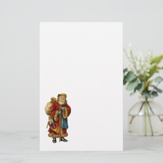 ヴィンテージクリスマスオールドワールドサンタクロース 便箋 (スタンド正面)