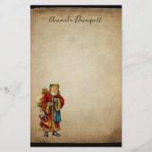 ヴィンテージクリスマスオールドワールドサンタクロース 便箋 (正面)