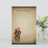 ヴィンテージクリスマスオールドワールドサンタクロース 便箋 (スタンド正面)