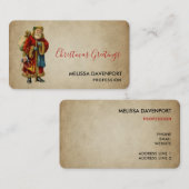 ヴィンテージクリスマスオールドワールドサンタクロース 名刺 (正面/裏面)