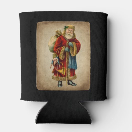 ヴィンテージクリスマスオールドワールドサンタクロース 缶クーラー (裏面)