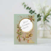 ヴィンテージクリスマスカスタマイズ可能写真テンプレート シーズンポストカード (スタンド正面)