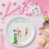 ヴィンテージクリスマスカスタム ペーパープレート (パーティー)