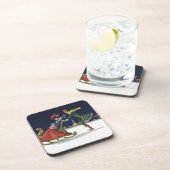 ヴィンテージクリスマスカップルinラブアイススケートで滑る コースター (右側)