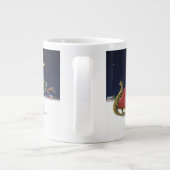 ヴィンテージクリスマスカップルinラブアイススケートで滑る ジャンボコーヒーマグカップ (裏面)