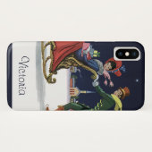 ヴィンテージクリスマスカップルinラブアイススケートで滑る Case-Mate iPhoneケース (裏面(横))