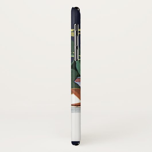 ヴィンテージクリスマスカップルinラブアイススケートで滑る Case-Mate iPhoneケース (裏面/左)