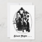 ヴィンテージクリスマスカロラーズソング白黒 カード (正面)