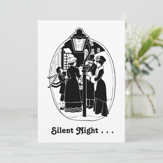 ヴィンテージクリスマスカロラーズソング白黒 カード (スタンド正面)