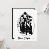 ヴィンテージクリスマスカロラーズソング白黒 カード (正面/裏面インサイチュ)