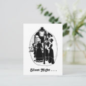 ヴィンテージクリスマスカロラーズソング白黒 ポストカード (スタンド正面)