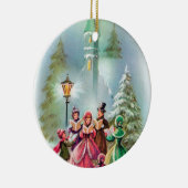 ヴィンテージクリスマスカロラーズツリーオーナメント セラミックオーナメント (右)