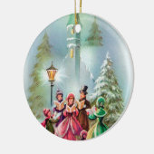 ヴィンテージクリスマスカロラーズツリーオーナメント セラミックオーナメント (左)