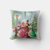 ヴィンテージクリスマスカロラーズホリデーデコール枕 クッション (正面)