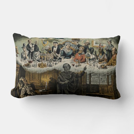 ヴィンテージクリスマスカロルクイーンビクトリア ランバークッション (正面)