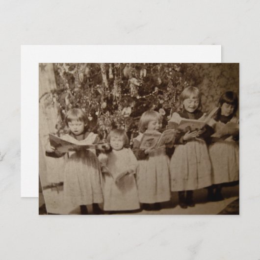 ヴィンテージクリスマスカロルステレオビューカード シーズンポストカード (正面/裏面)