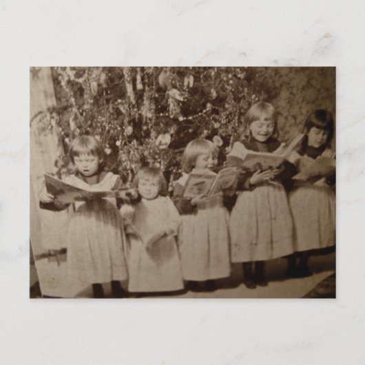 ヴィンテージクリスマスカロルステレオビューカード シーズンポストカード (正面)