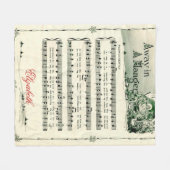 ヴィンテージクリスマスカロル遠くに、"In A Manger"、居心地の良い フリースブランケット