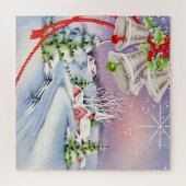 ヴィンテージクリスマスカントリーチャーチベル ジグソーパズル (横)