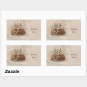 ヴィンテージクリスマスカーおもしろいドホリーパイ 長方形シール (シート)