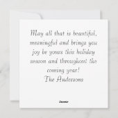 ヴィンテージクリスマスカーのホリデーカード シーズンカード (裏面)