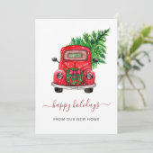 ヴィンテージクリスマスカーウェヴェ移動ホリデーカード (スタンド正面)